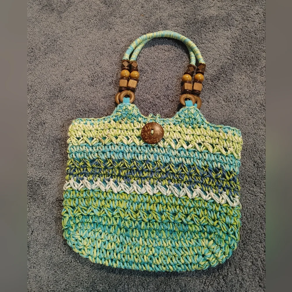 Capelli Multicolor Woven Tote Bag, Purse, Handbag - Picture 2 of 12